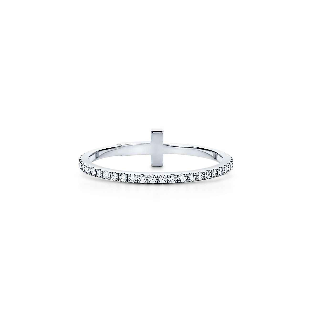 18K Celestial T Diamond Wire Ring