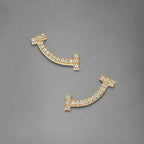18K Celestial T Smile Diamonds Earrings