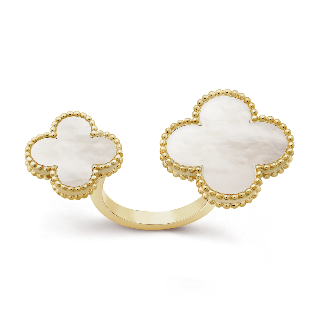 18K Celestial Magic Alhambra Mother Of Pearls Clover Ring