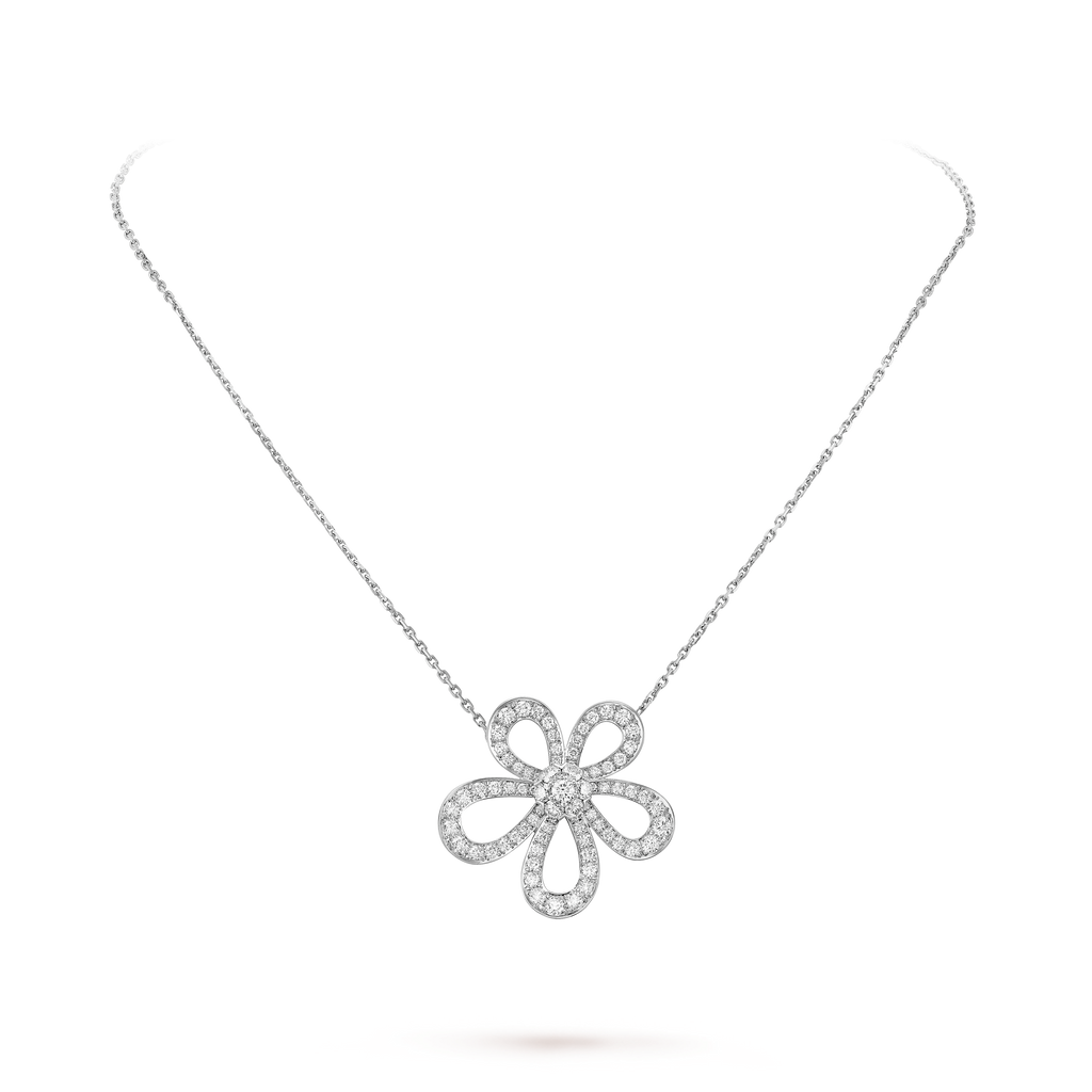 18K Celestial Flowerlace Pendant Necklace
