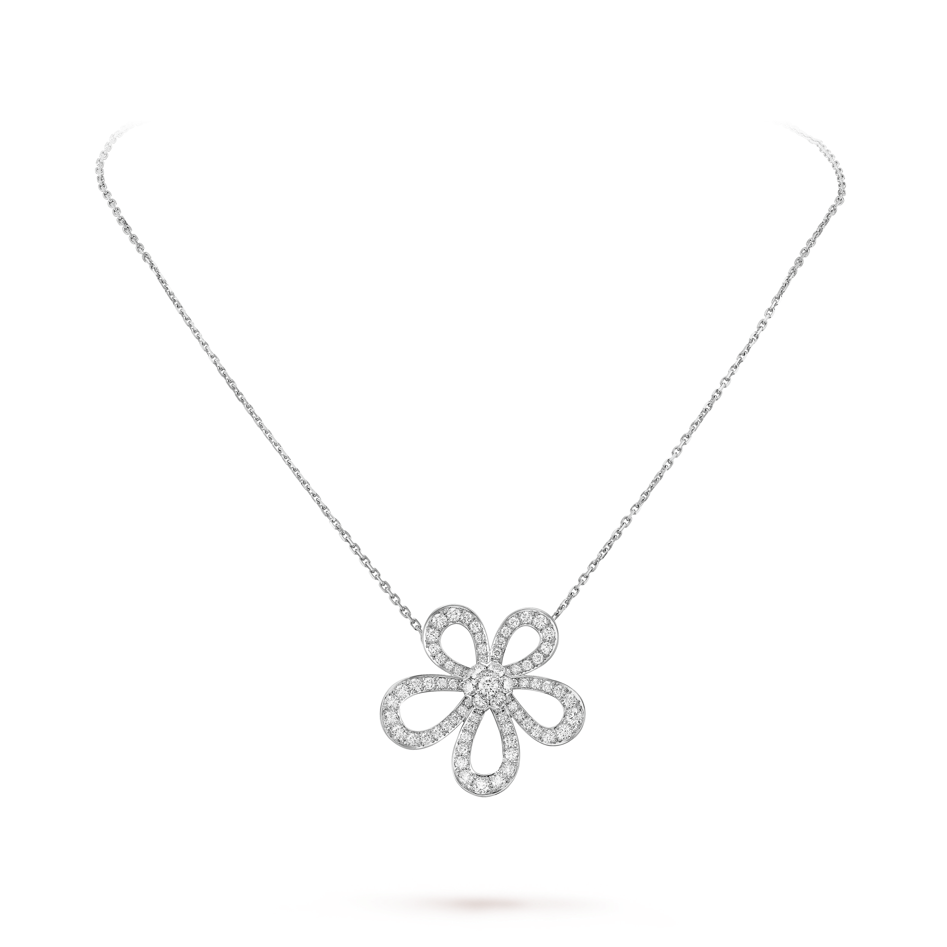 18K Celestial Flowerlace Pendant Necklace