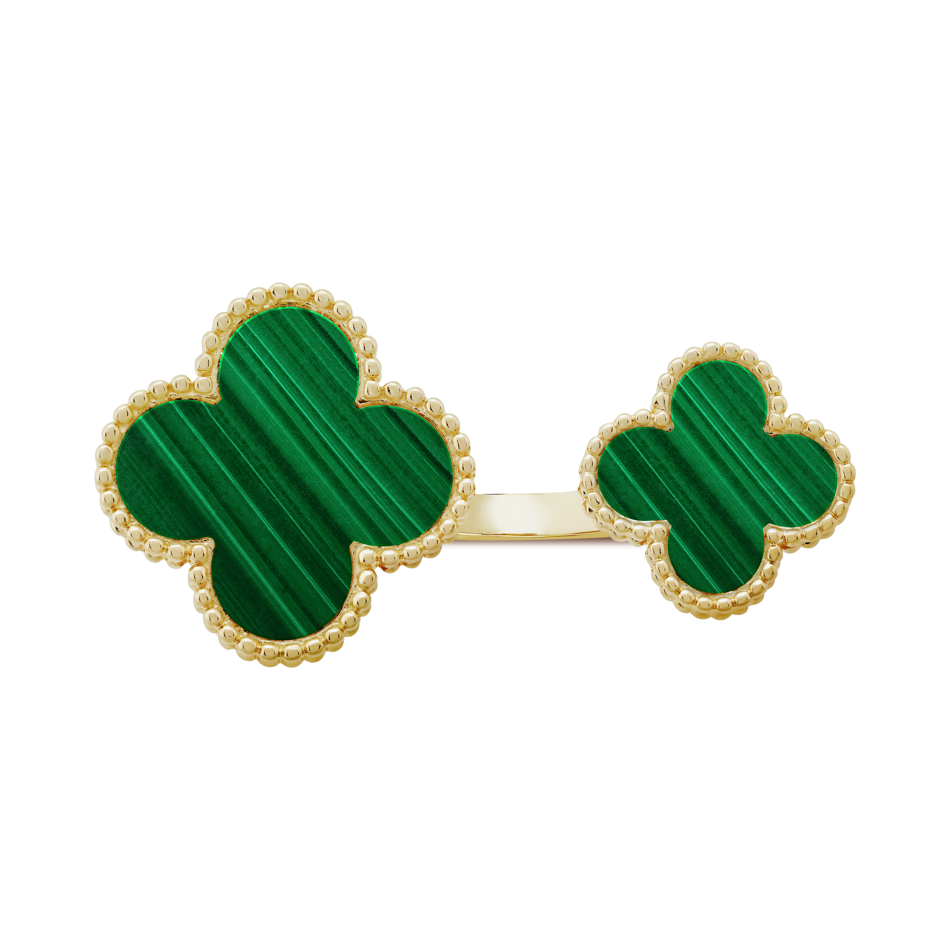 18K Celestial Magic Alhambra Malachite Clover Ring