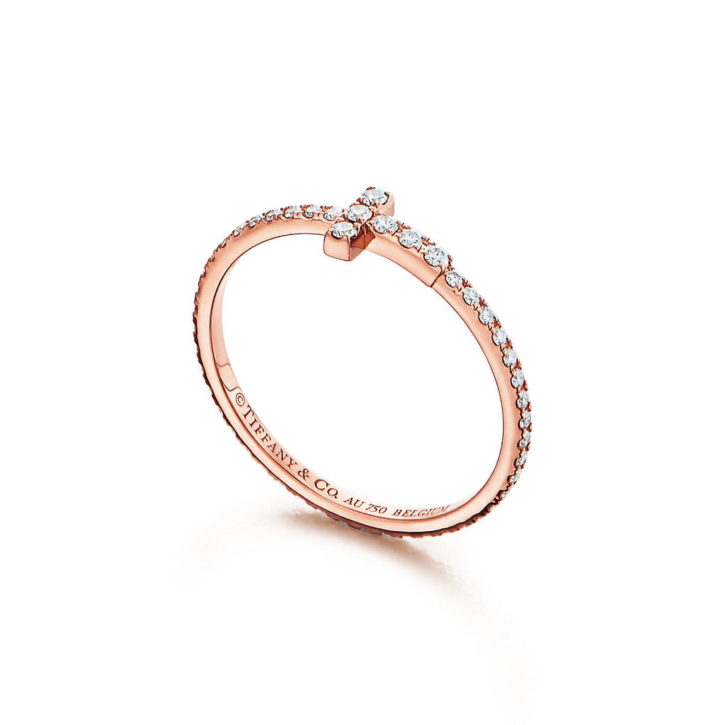 18K Celestial T Diamond Wire Ring