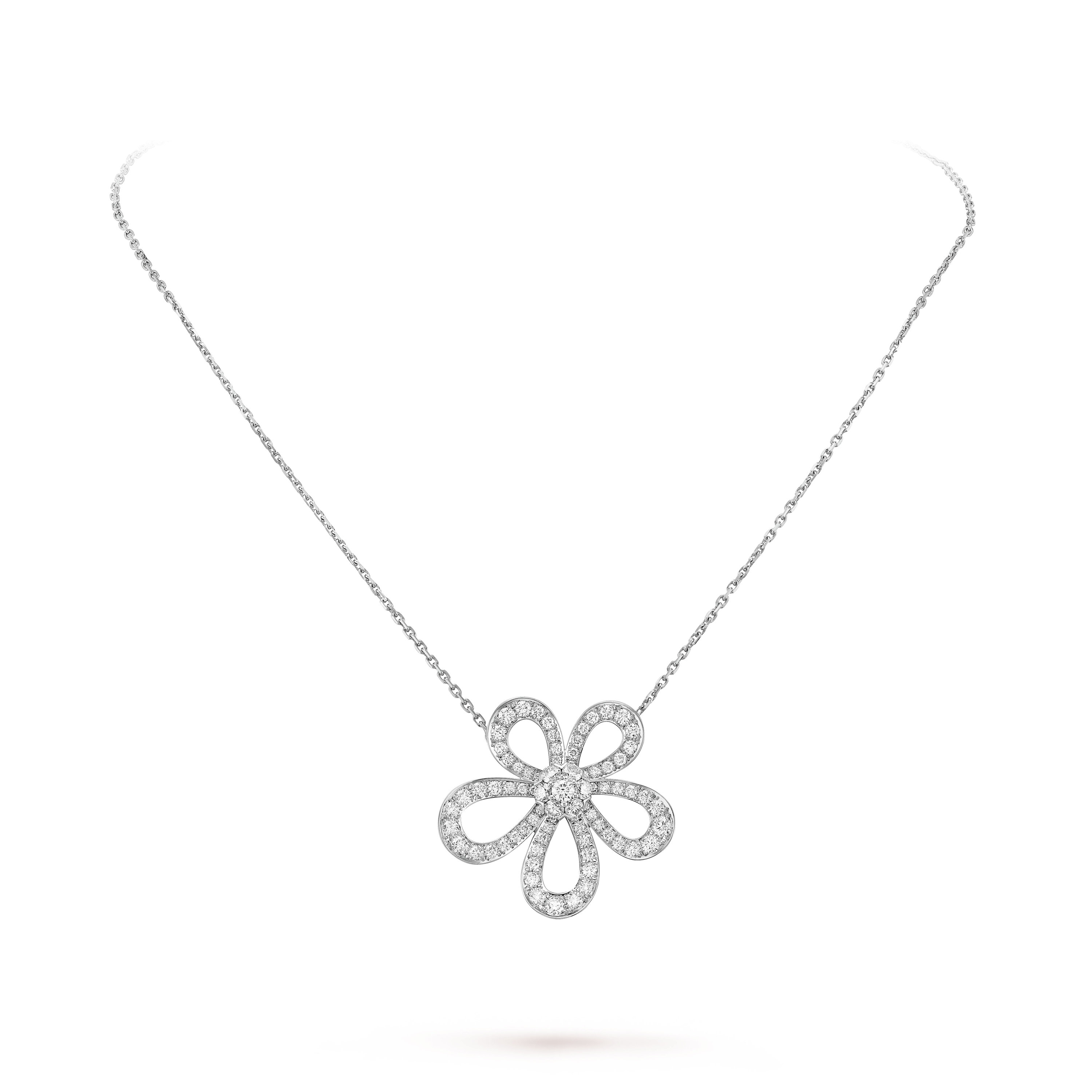 18K Celestial Flowerlace Pendant Necklace