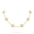 18K Celestial Vintage Alhambra 10 Motifs Necklace