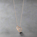 18K Celestial T Atlas X Closed Interlocking Pendant Necklace