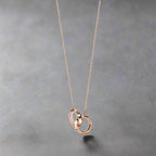 18K Celestial T Atlas X Closed Interlocking Pendant Necklace