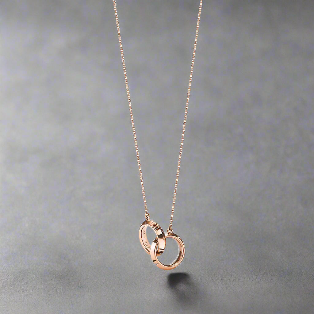 18K Celestial T Atlas X Closed Interlocking Pendant Necklace
