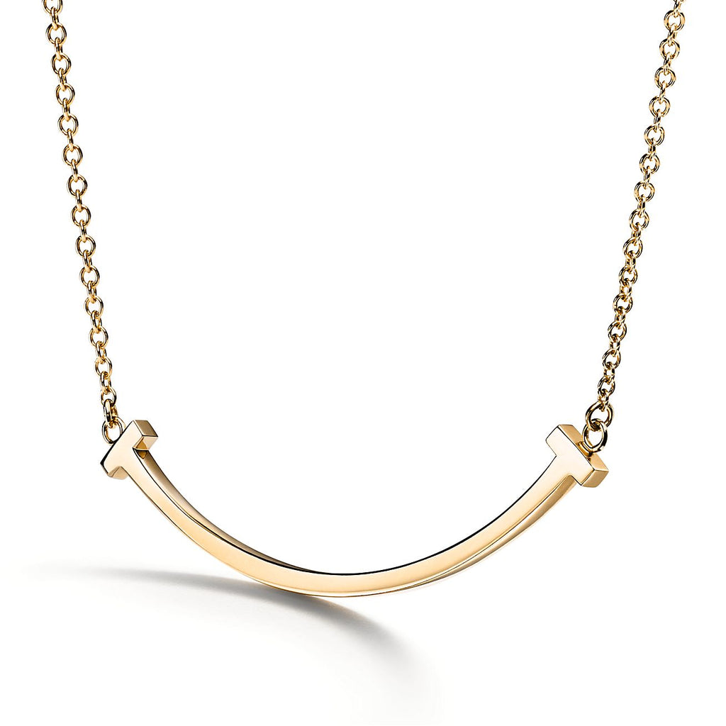 18K Celestial T Smile Pendant Necklace
