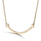 18K Celestial T Smile Pendant Necklace