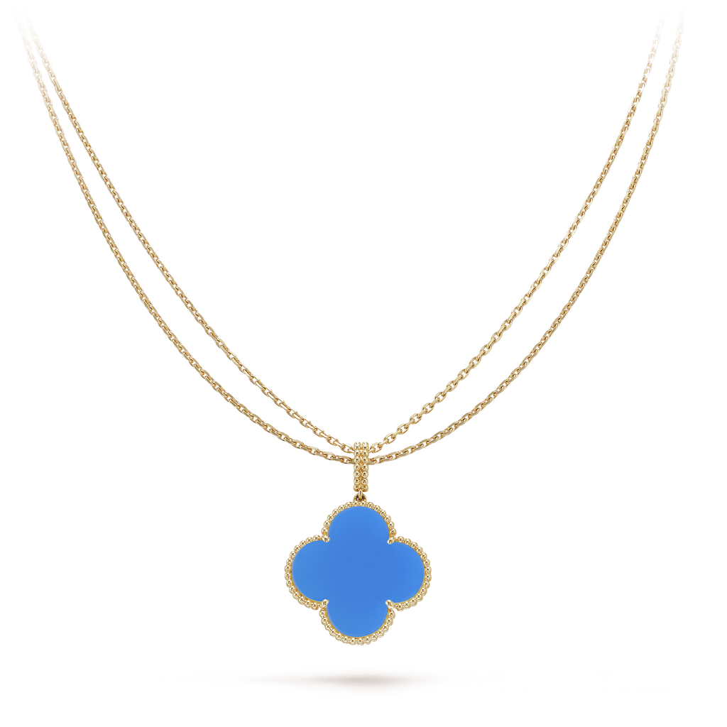 18K Celestial Magic Alhambra Agate Clover Necklace