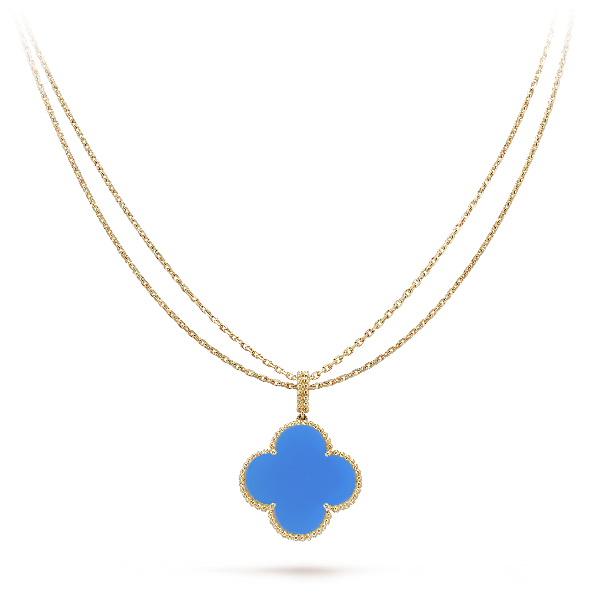 18K Celestial Magic Alhambra Agate Clover Necklace