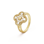 18K Vintage Alhambra Diamonds Ring