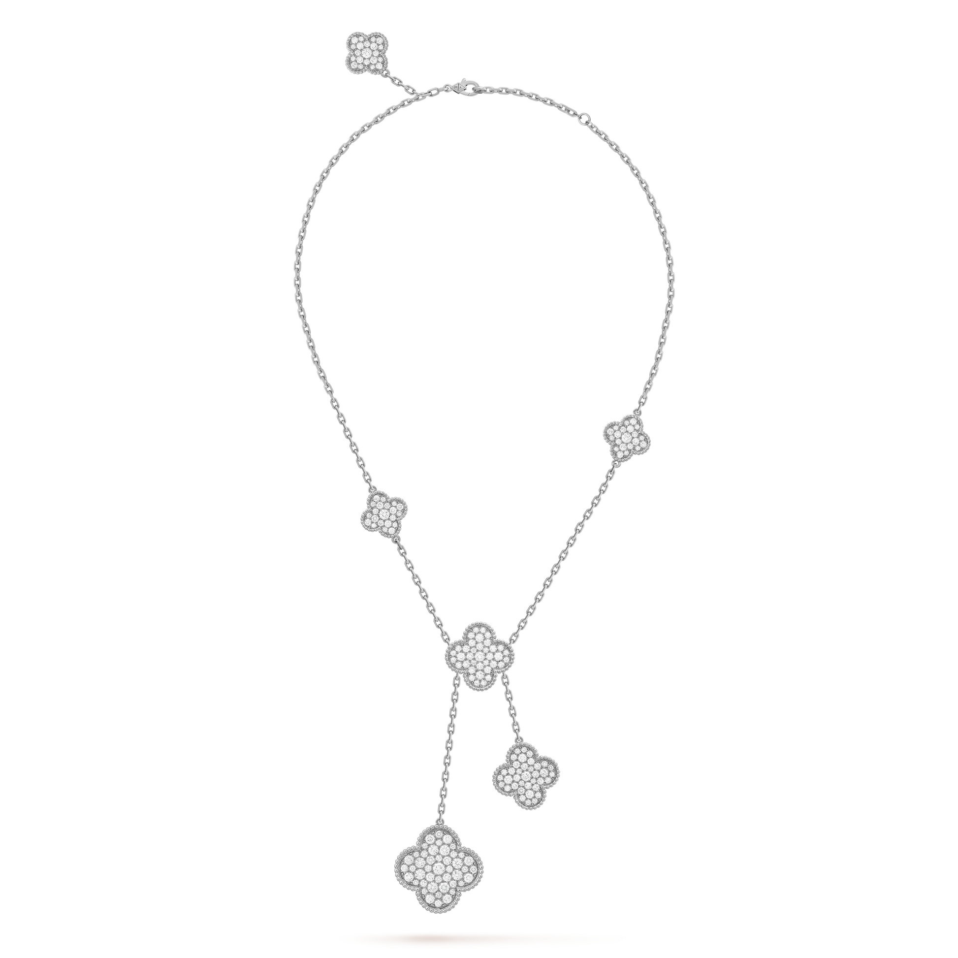 18K Celestial Magic Alhambra Six Motifs Diamonds Necklace