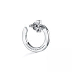 18K Celestial T T1 Open Hoop White Gold Earrings
