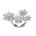 18K Celestial Lotus Between the Finger 4 Flowers Ring