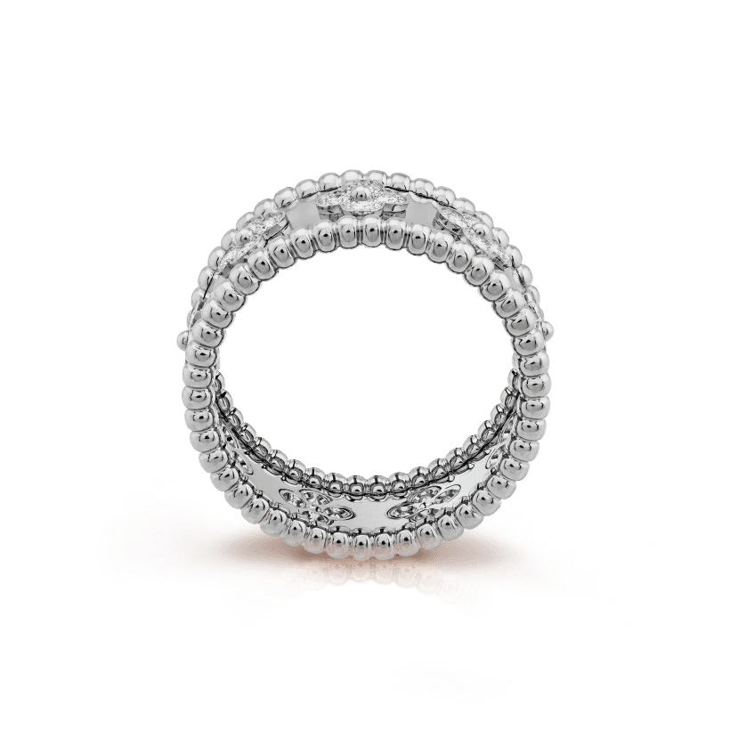 18K Celestial Perl̩e Clovers Ring