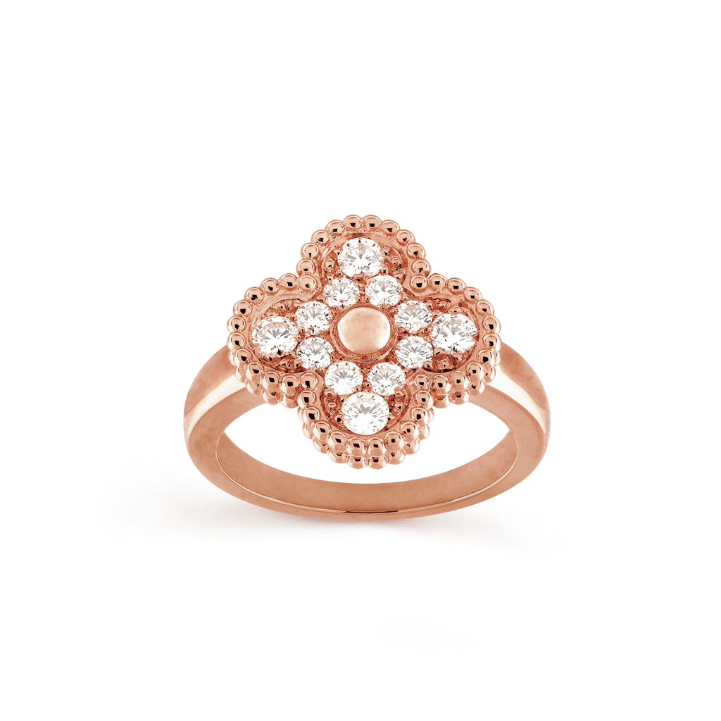 18K Celestial Vintage Alhambra Diamonds Ring