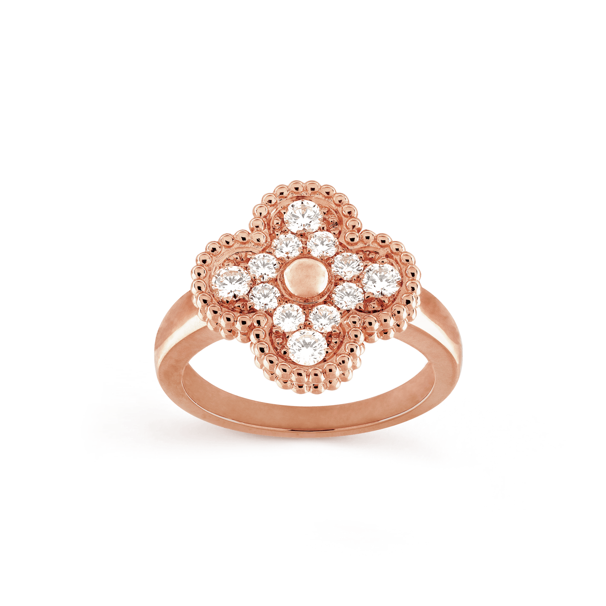 18K Celestial Vintage Alhambra Diamonds Ring
