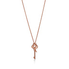18K Celestial T Keys Woven Diamonds Medium Necklace