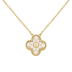 18K Sweet Alhambra Diamond Necklace