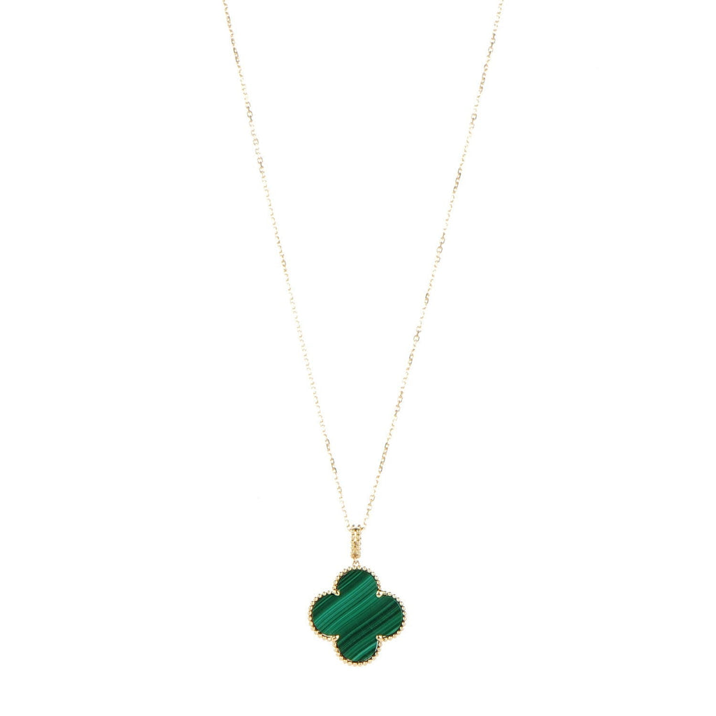 18K Celestial Magic Alhambra Malachite Necklace