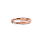 18K Celestial T Lock Diamonds Rose Gold Ring