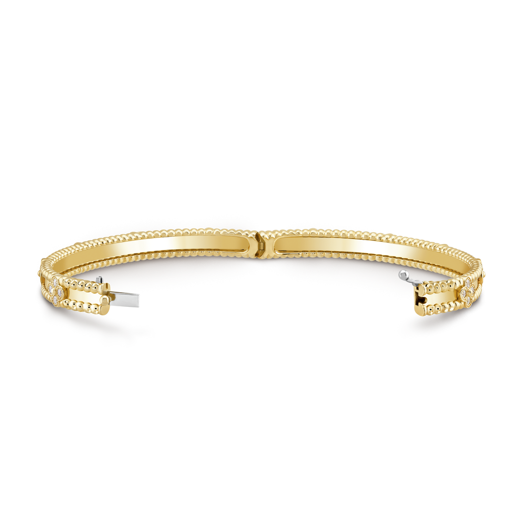 18K Celestial Perl̩e Sweet Clovers Small Bracelet
