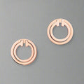 18K Celestial T Mother-of-pearl Circle Earrings