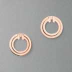 18K Celestial T Mother-of-pearl Circle Earrings