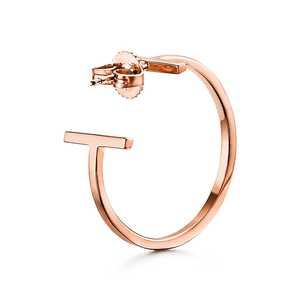18K Celestial T Hoop Earrings