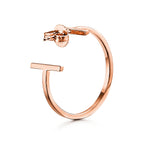 18K Celestial T Hoop Earrings