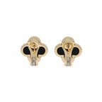 18K Celestial Vintage Alhambra Black Earrings