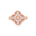 18K Celestial Vintage Alhambra Diamonds Ring