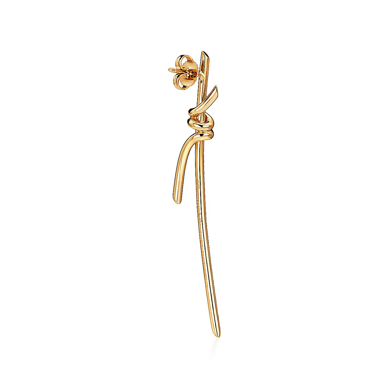 18K Celestial T Knot Drop Diamonds Earrings