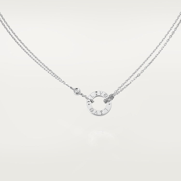 18K Love 2 Diamonds Necklace