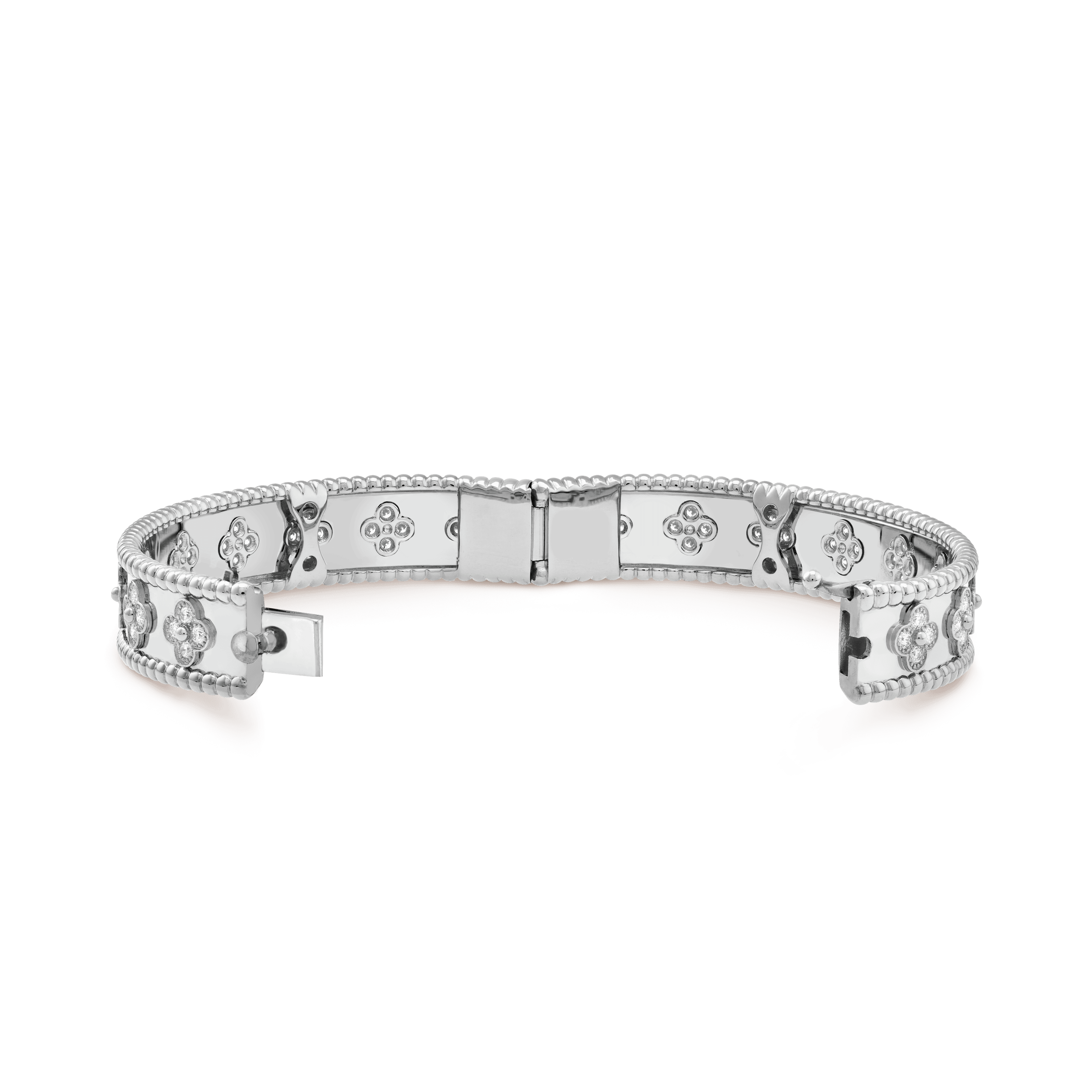 18K Celestial Perl̩e Clovers Bracelet