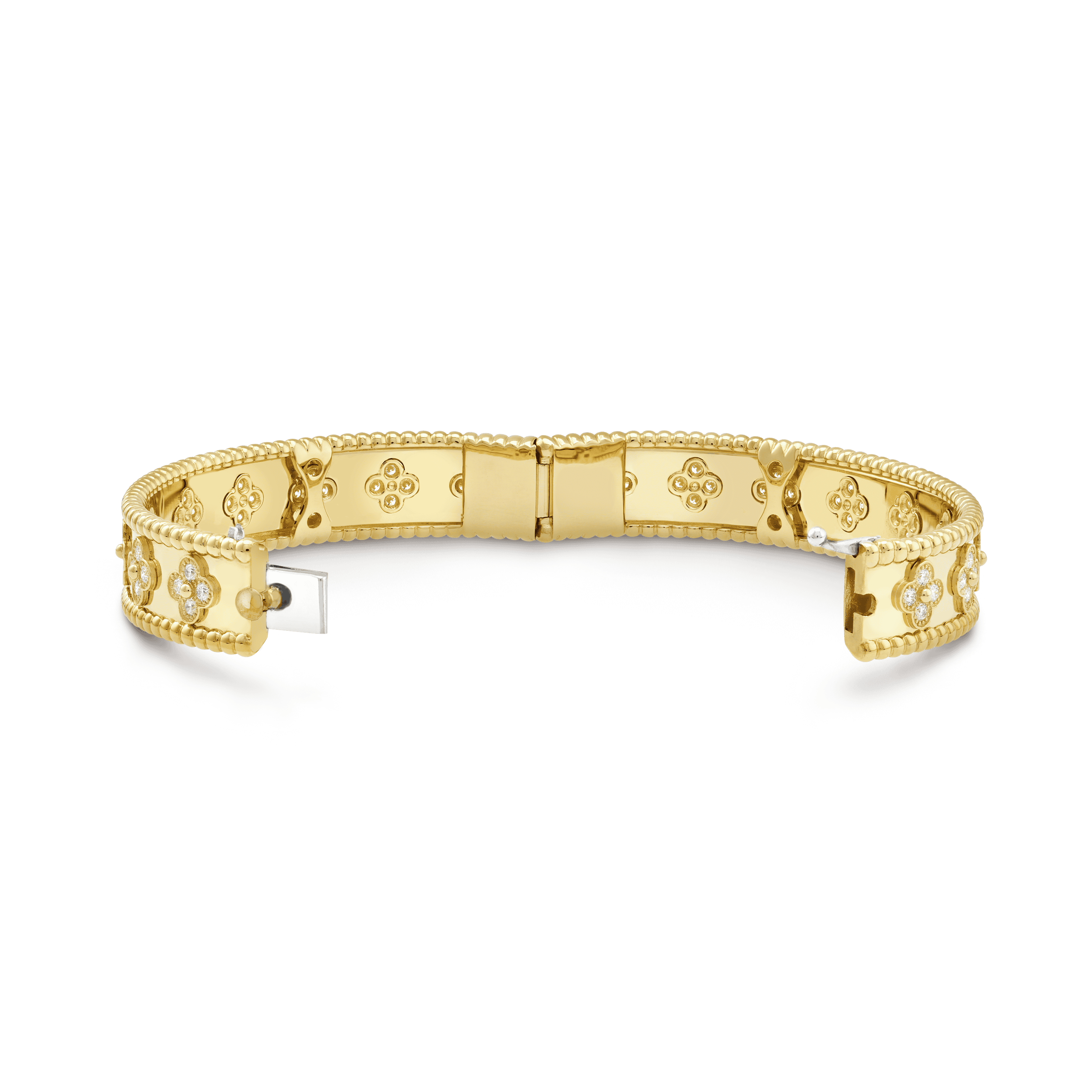 18K Celestial Perl̩e Clovers Bracelet