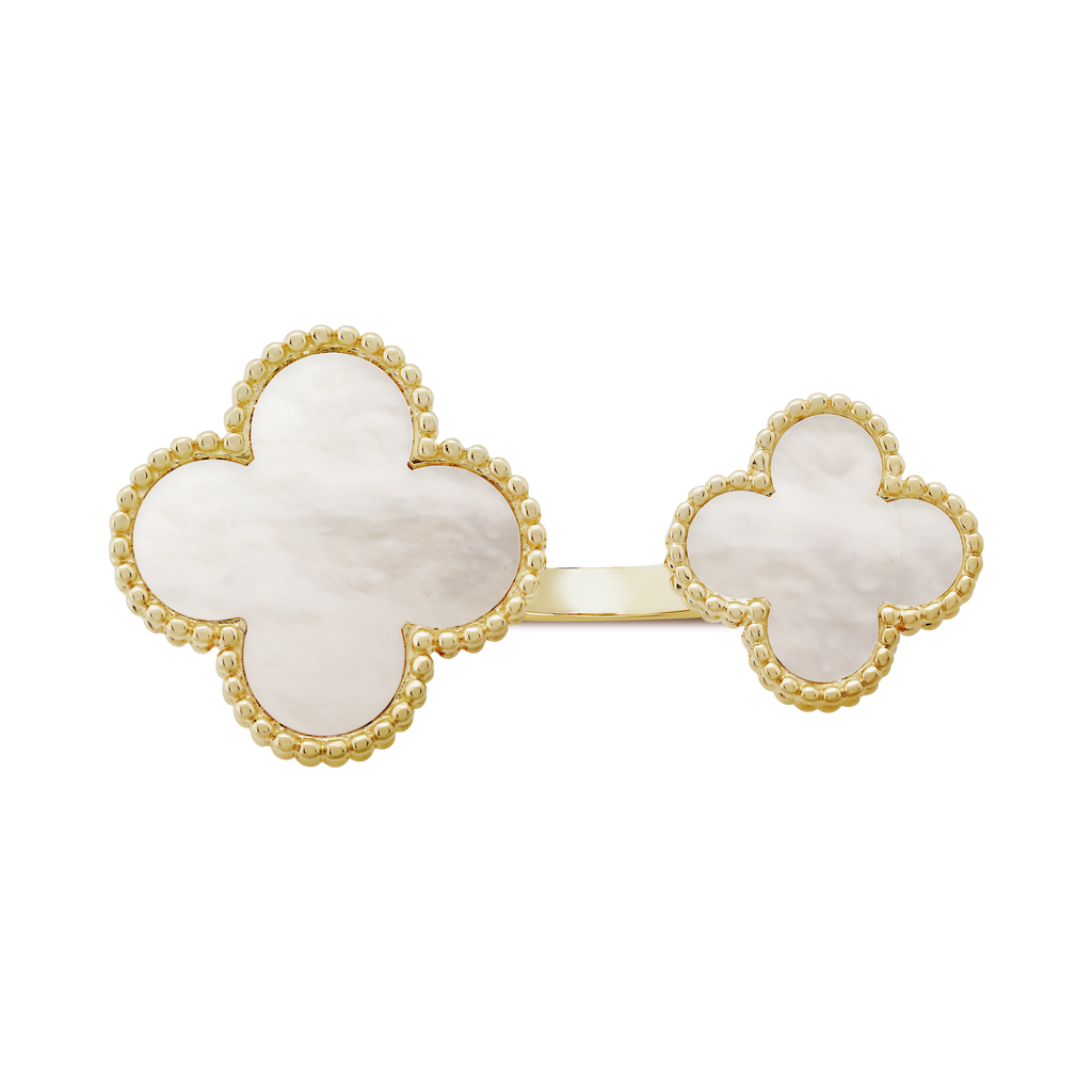 18K Celestial Magic Alhambra Mother Of Pearls Clover Ring