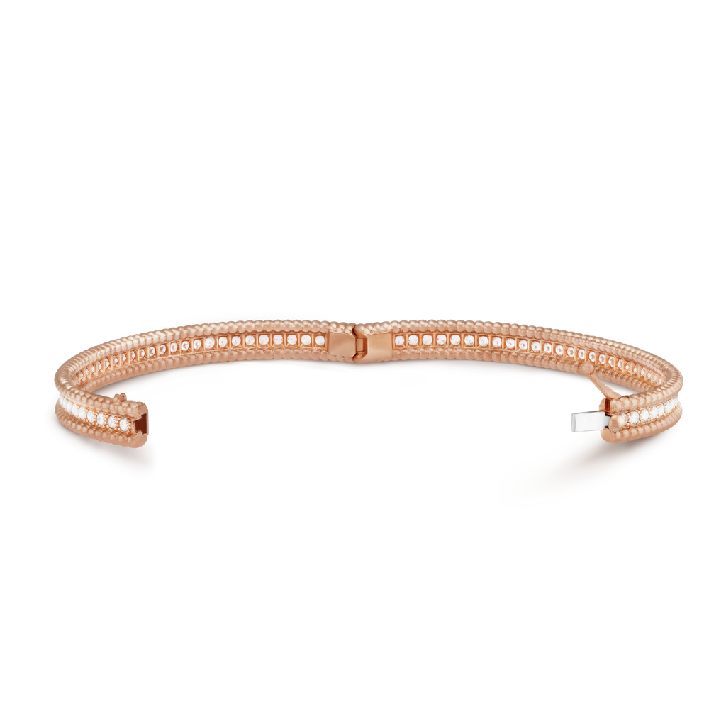 18K Celestial Perl̩e Diamonds One Row Bracelet