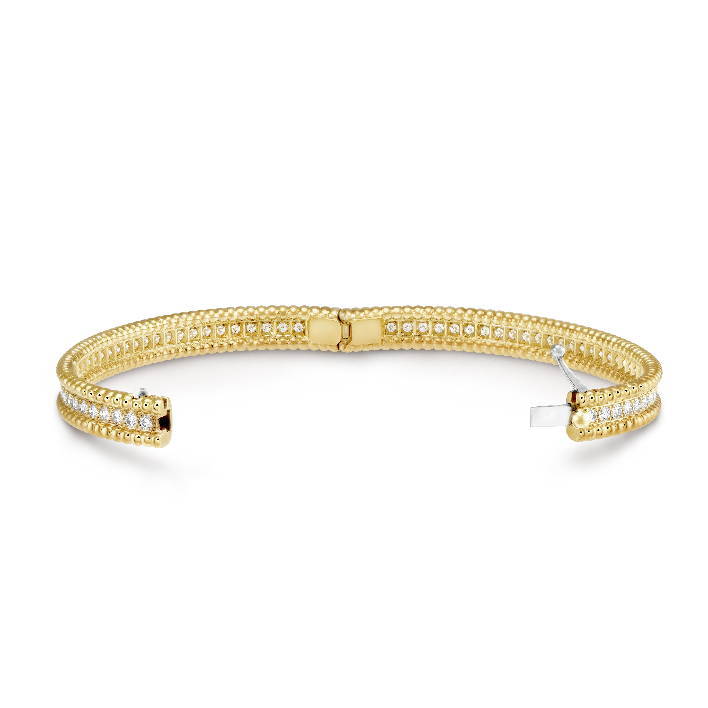 18K Celestial Perl̩e Diamonds One Row Bracelet