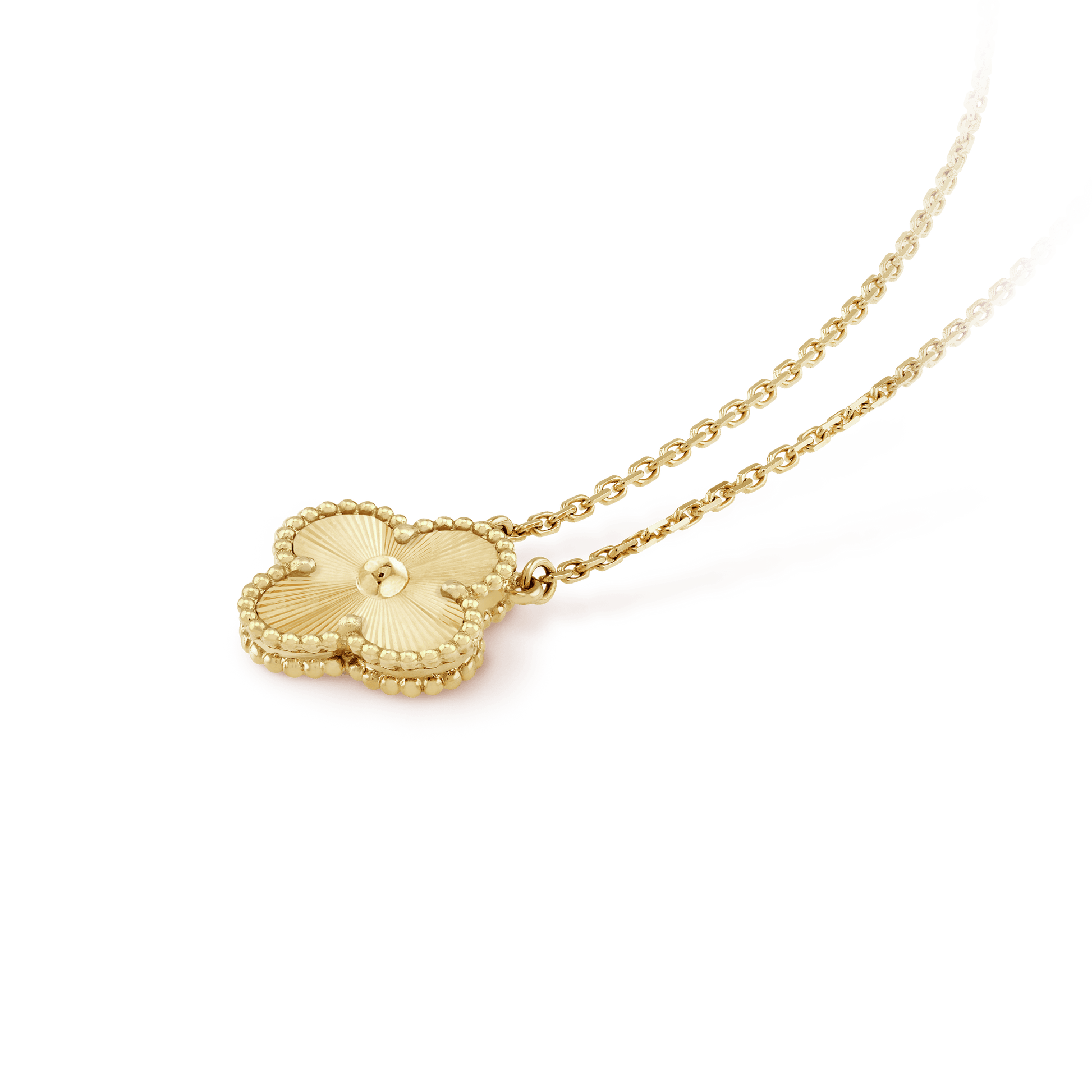 18K Celestial Vintage Alhambra Pendant Clover Necklace