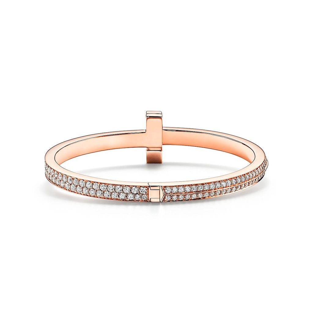 18K Celestial T1 Wide Diamond Hinged Bangle Bracelet