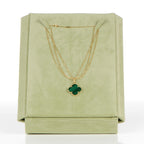 18K Celestial Magic Alhambra Malachite Necklace
