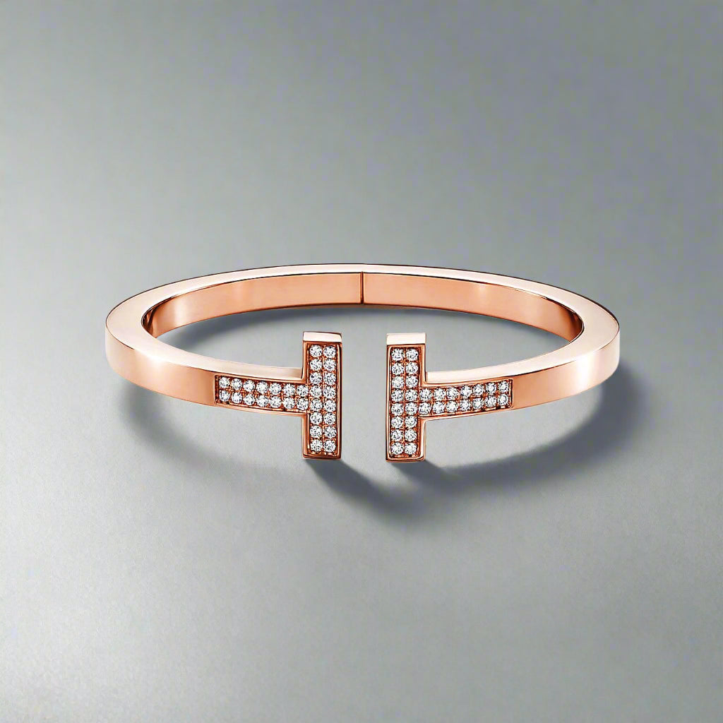18K Celestial T Diamond Square Bracelet