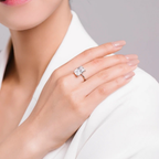 Classic Rectangular Cut CZ Ring – 925 Sterling Silver