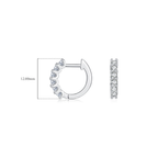 D Color Moissanite Small Hoop Earrings – 925 Sterling Silver