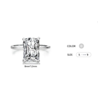Classic Rectangular Cut CZ Ring – 925 Sterling Silver