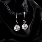 1CT D Color Moissanite Hook Earrings – 925 Sterling Silver