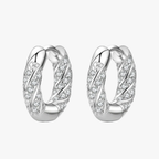 Classic Circle CZ Hoop Earrings – 925 Sterling Silver